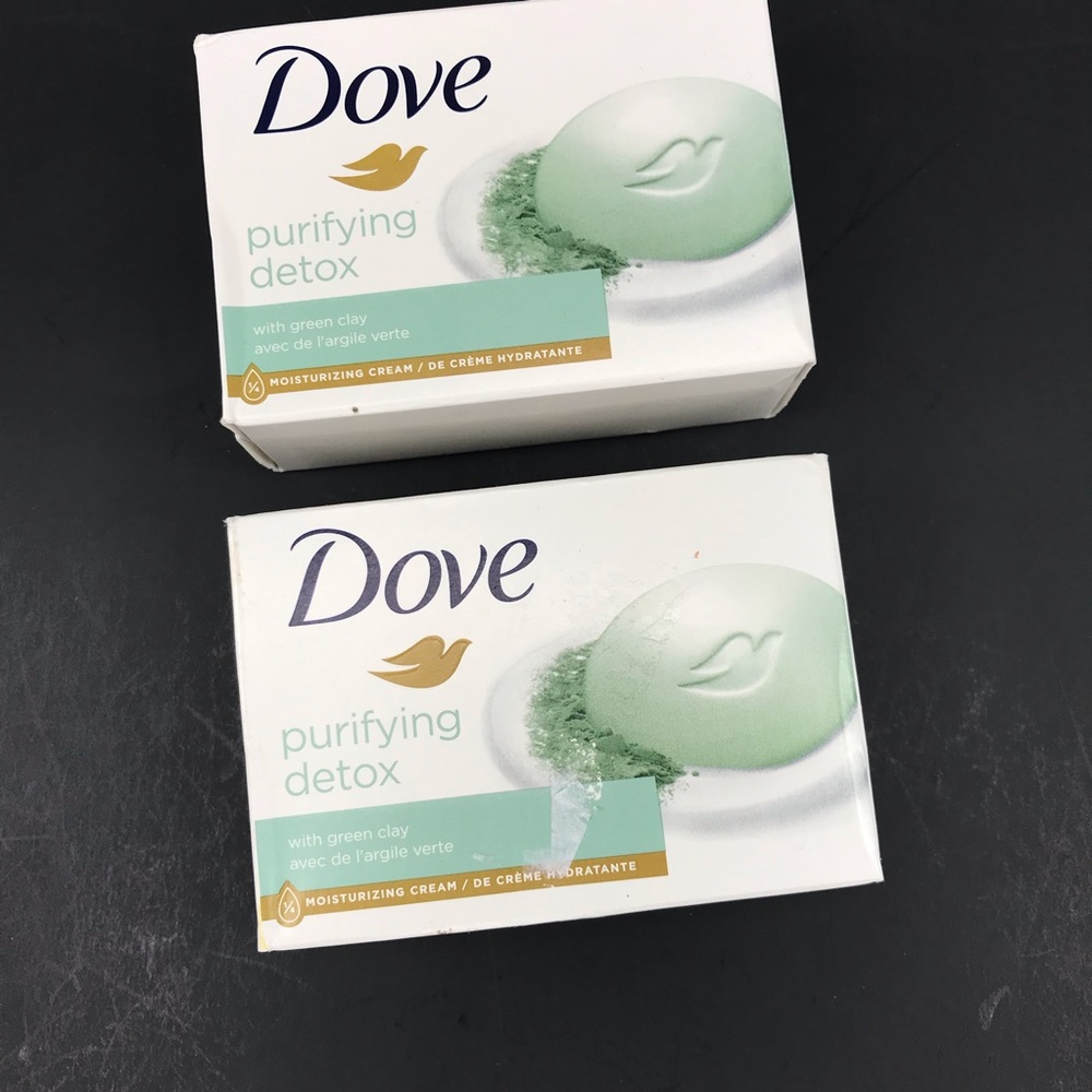 Dove Purifying Detox with Green Clay 2 Bars 3.75 EA Bath Shower Bar Soap NEW